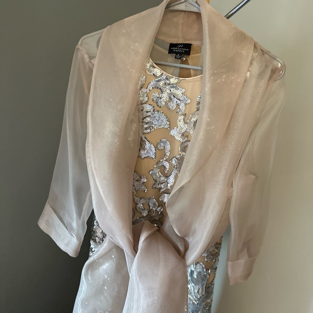 Formal dress w duster shrug